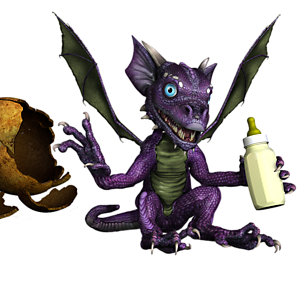 <b>Spyro</b> ist ein männliches Drachenbaby. Mit der richtigen Pflege wird es schnell wachsen und stark genug zum Fliegen werden.