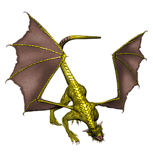 <b>Alcazysatus</b> ist ein jugendlicher Drache. Gutes Training bereitet den jungen Drachen optimal auf seine Aufgaben in der Arena vor.