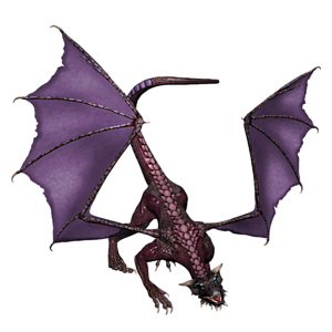 <b>Purple Rain</b> ist ein jugendlicher Drache. Gutes Training bereitet den jungen Drachen optimal auf seine Aufgaben in der Arena vor.