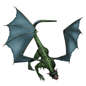 <b>Emerald</b> ist ein jugendlicher Drache. Gutes Training bereitet den jungen Drachen optimal auf seine Aufgaben in der Arena vor.