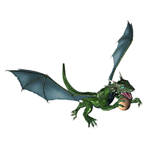 <b>Astaroth</b> ist ein Drachenkind. Nun ist der richtige Moment, dem Kleinen Fliegen, Feuerspucken usw. beizubringen.