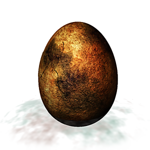 <b>Glutjunges</b> ist ein Drachenei. Unter den richtigen Bedingungen wird bald ein Drachenbaby schlüpfen.
