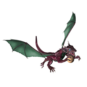 <b>Selin</b> ist ein Drachenkind. Nun ist der richtige Moment, dem Kleinen Fliegen, Feuerspucken usw. beizubringen.