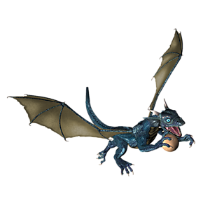 <b>Atair</b> ist ein Drachenkind. Nun ist der richtige Moment, dem Kleinen Fliegen, Feuerspucken usw. beizubringen.